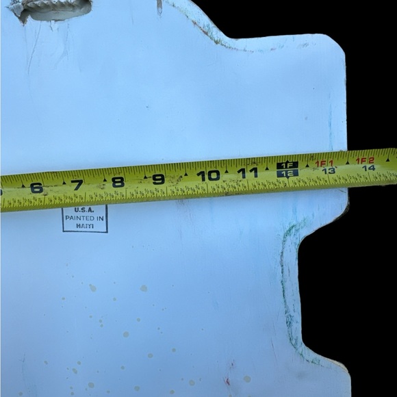 Al Pisano Vintage  Merrie Christmas Tricorn Hat Santa Sign 19" x 13¾" x 1½" Vtg - Picture 7 of 11